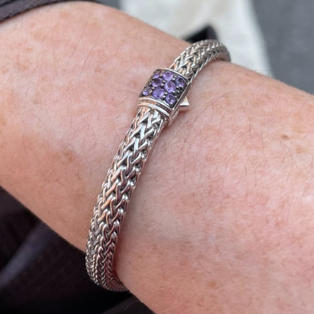 John Hardy Classic Chain 5mm Bracelet in Silver with Gemstones